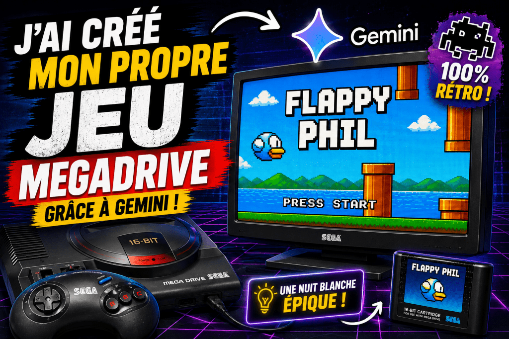J&rsquo;ai créé mon propre jeu Mega Drive grâce à Gemini&nbsp;!